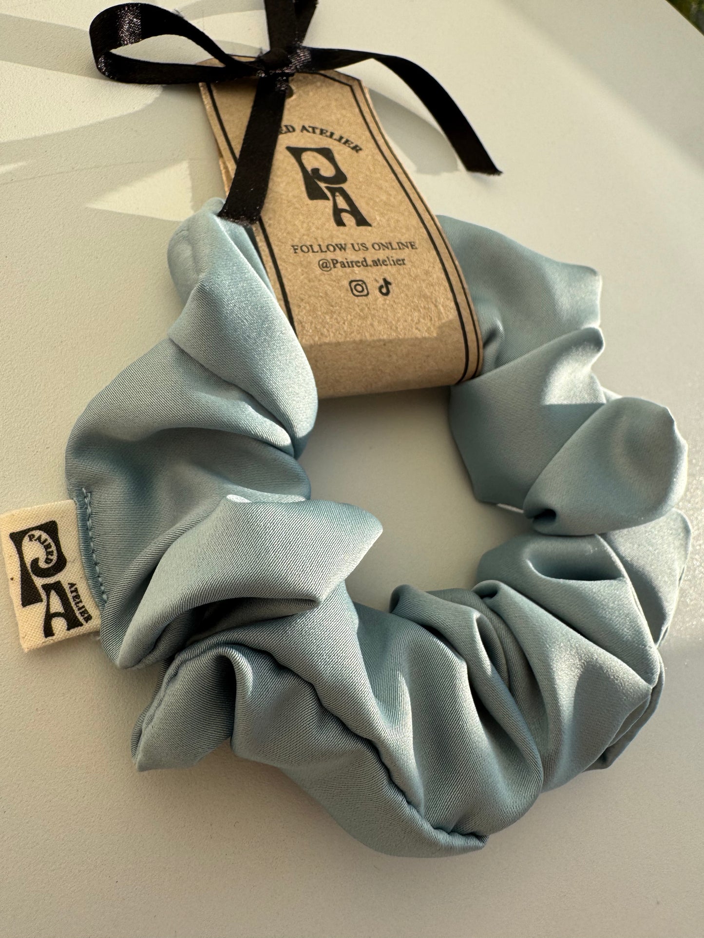 Extra Gentle Satin Scrunchie Blues