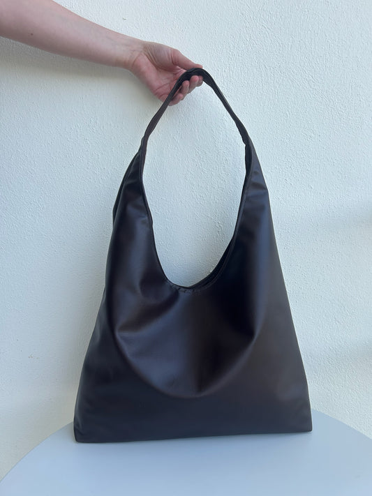 Hobobag Mörkbrun Slät